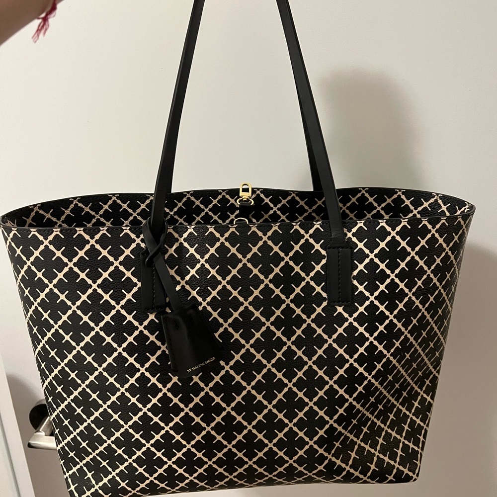Stylish Black and Beige Tote Bag